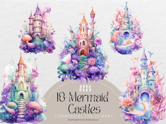 Download Under the Sea Mermaid Castle Clipart PNG - Under the sea Collection
