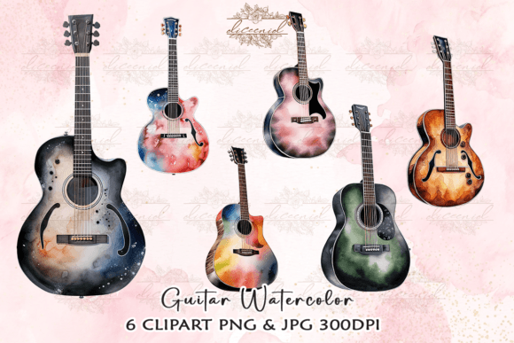 Download Guitar Watercolor Clipart - Watercolor Collection