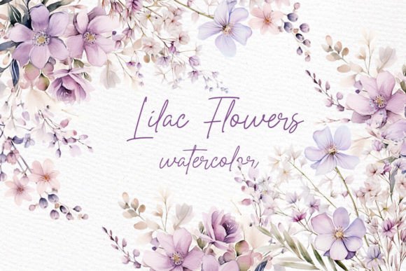 Download Watercolor Lilac Flowers Png Lilac Png - Watercolor Collection