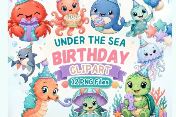 Download Under the Sea Birthday Clipart PNG - Under the sea Collection