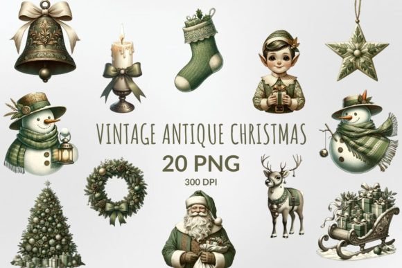 Download Watercolor Vintage Christmas Sublimation - Watercolor Collection