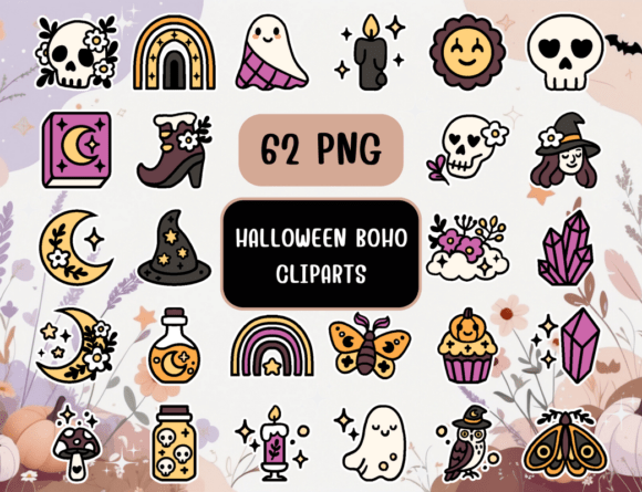 Download Halloween Boho Clip Art - Boho clip art Collection