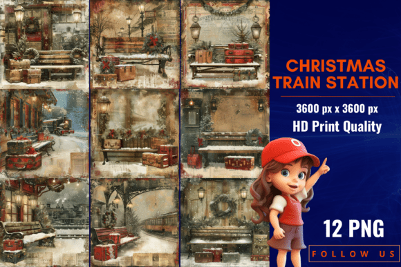 Download Christmas Train Station - Premium Resources