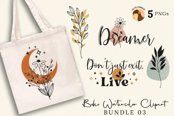 Download Boho Watercolor Clipart Bundle 03 - Watercolor Collection