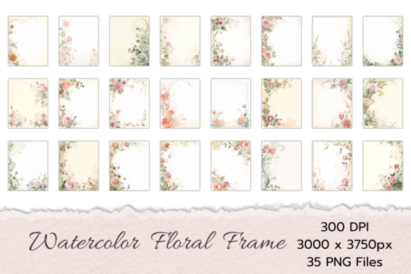 Download Watercolor Floral Frames Collection - Watercolor Collection