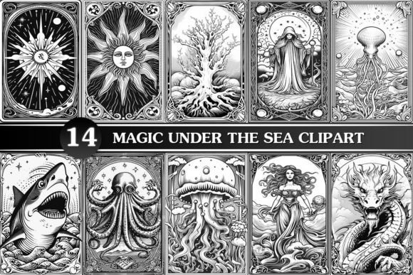 Download Magic Under the Sea.Tarot Card Clipart - Under the sea Collection