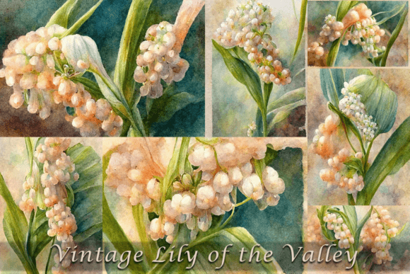 Download Vintage Watercolor Lily of the Valley - Watercolor Collection
