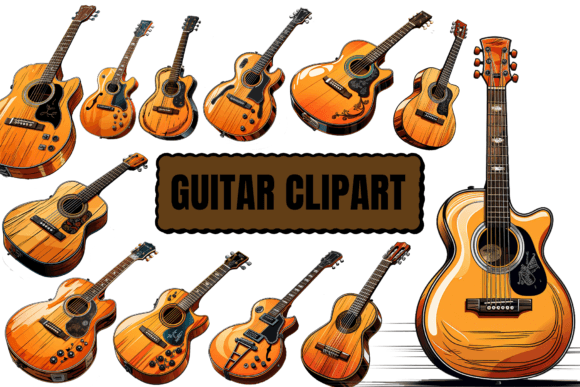 Download Watercolor Guitar Clipart - Watercolor Collection