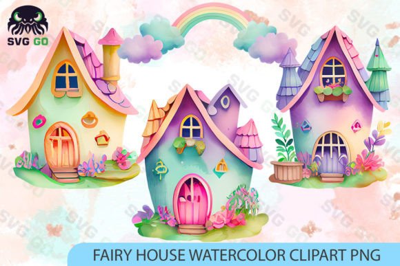 Download Fairy House Boho Watercolor Clipart - Watercolor Collection